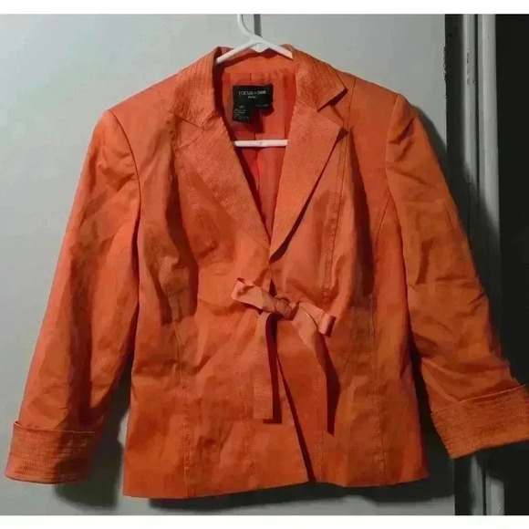 Women's Focus 2000 Blazer‎ Petite Orange size 6 - Picture 1 of 8
